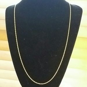 Solid 14k yellow gold necklace chain 22"